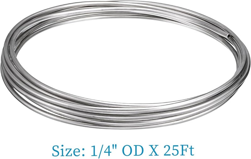 Vigorous Stainless Steel Tubing Coil, 1/4" x 25Ft 304 Welded - Image 2